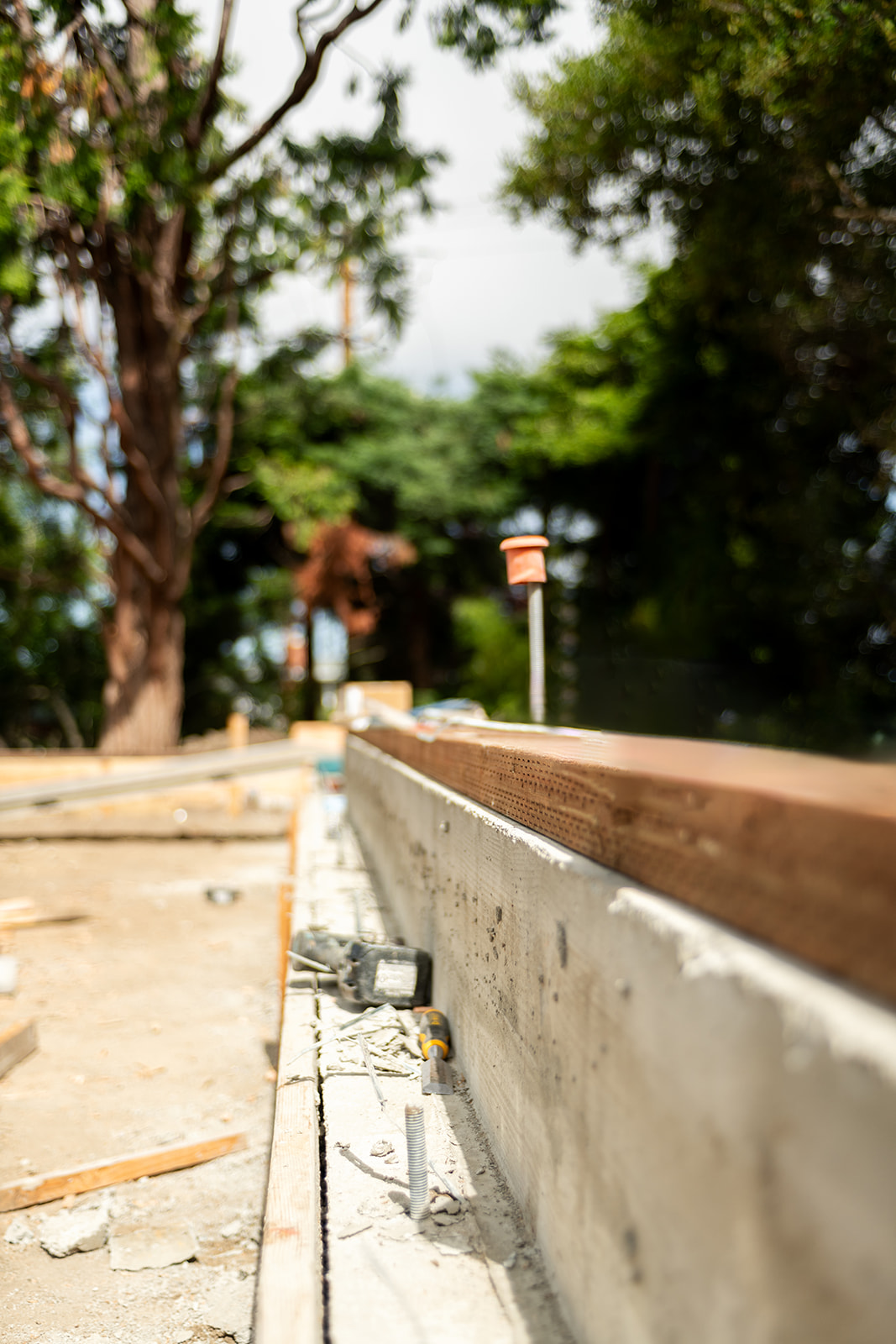 view of concrete and wood sill